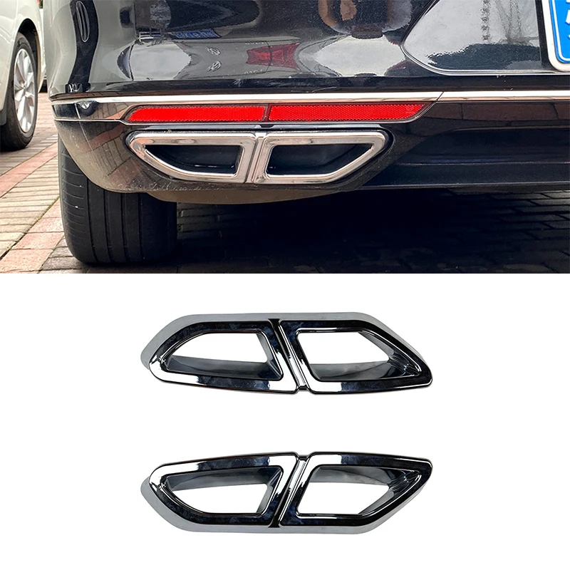 For Volkswagen Passat B8 2017-2019 ABS Car Tail Pipe Throat Muffler Exhaust Pipe Tail Cover Trim Car Accessories
