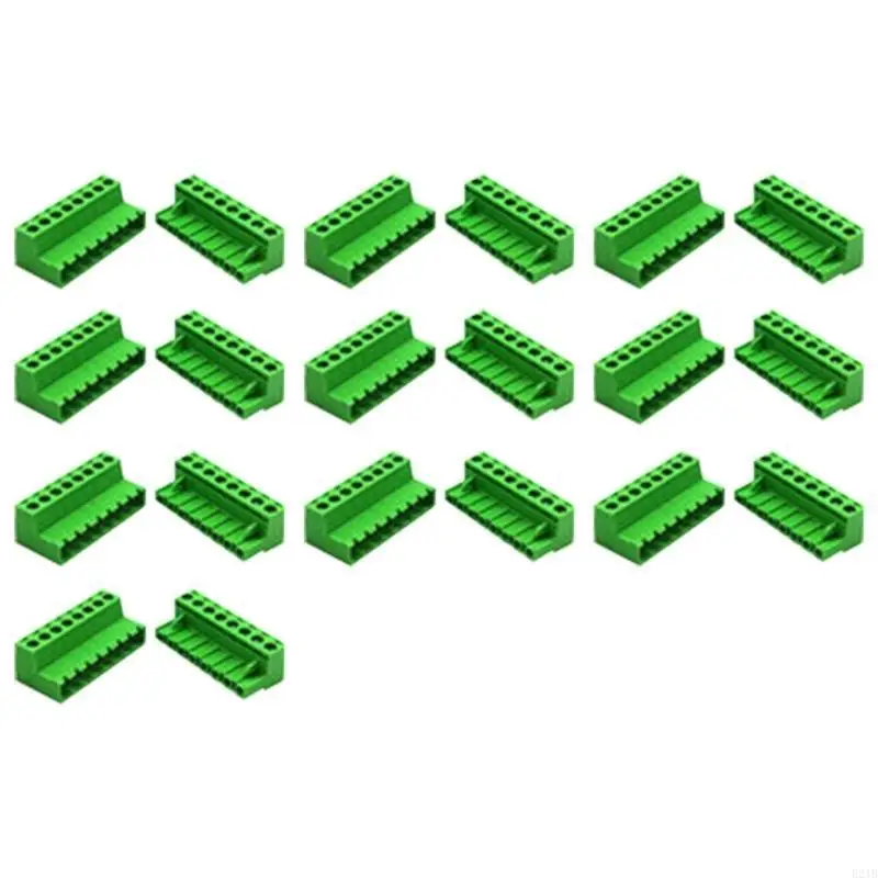 10Set 5.08mm Pitches Plugs in Terminals Block Pluggable Male and Female Connector 