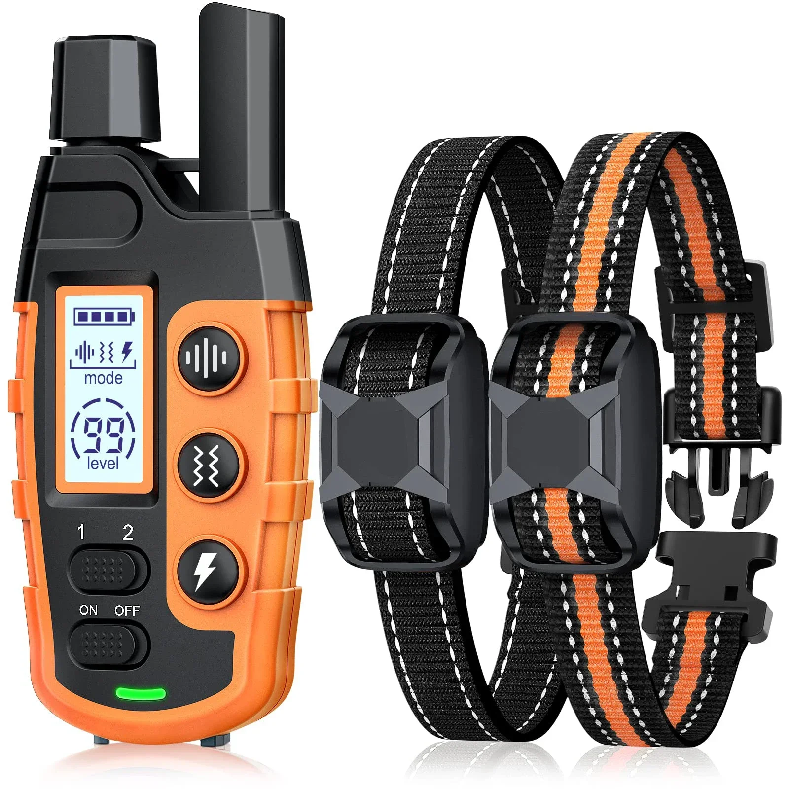 %a 3300Ft Electric Dog Training Collar Remote Control Waterproof Pet BehaviorFor 5-120lbs Puppy With Shock Vibration