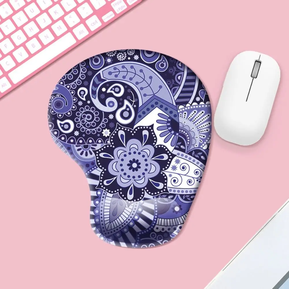Marbled Texture Wrist Rest Mouse Pad Oil Painting Ergonomic Gaming Mousepad Non Slip Comfortable Hand Support Mouse Mat