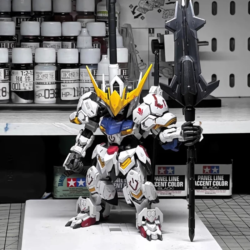 【セール中】バルバトス Mgsd 組み立てモデルキット アクションフィギュア ウォーターデカール付き 無料ディスプレイスタンド デスクトップ装飾 男の子用サプライズおもちゃ
