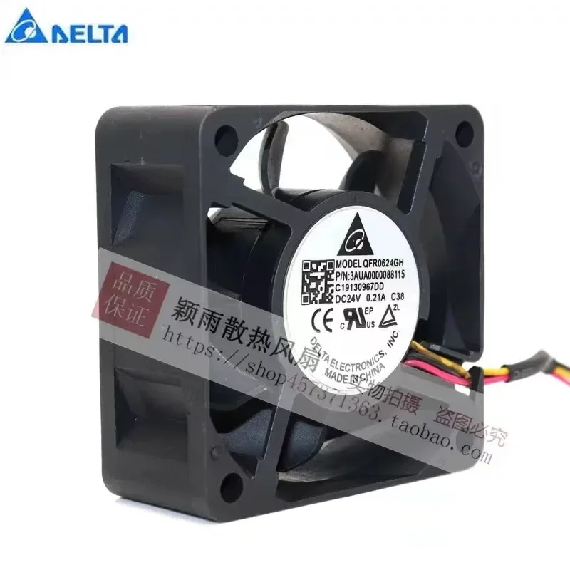 for DELTA QFR0624GH UH SH 6025 24V 0.21A 6CM Cooling Fan for ABB Inverter