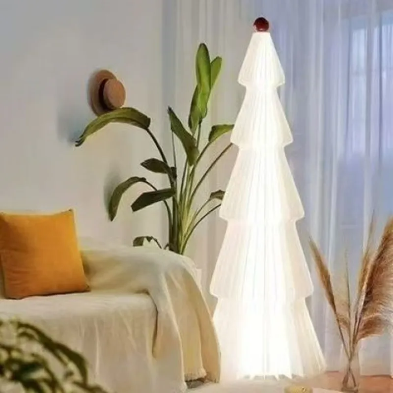 

Modern Nordic Led Floor Lamp Warm Cream Style Pleated Atmosphere Light For Living Room Sofa Study Bedroom Simple Design Fixture