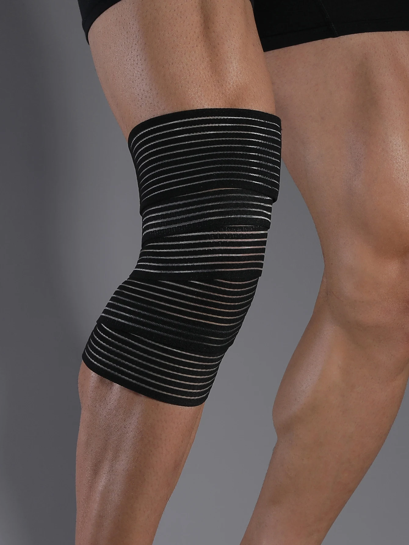 VBOSI 1-teiliges multifunktionales, atmungsaktives, elastisches Kniebandage für Damen und Herren, Wadenstütze für Gewichtheben, Kniebeugen – Detail 7