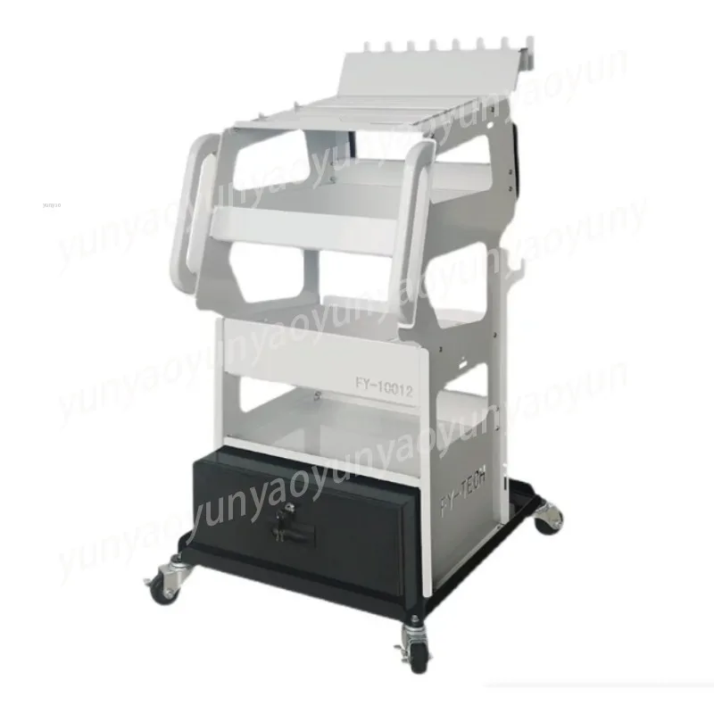 Diagnostic Computer Mobile Tool Trolley Rolling Storage Cart for Auto Repair Workshop Use
