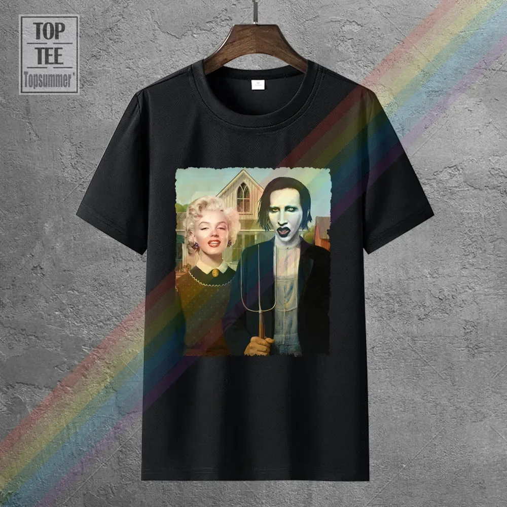 Marilyn Monnrroe T Shirt Manson T Shirt American Gothic Funny Glamour Pinup 2018 New Fashion T Shirt Men Cotton