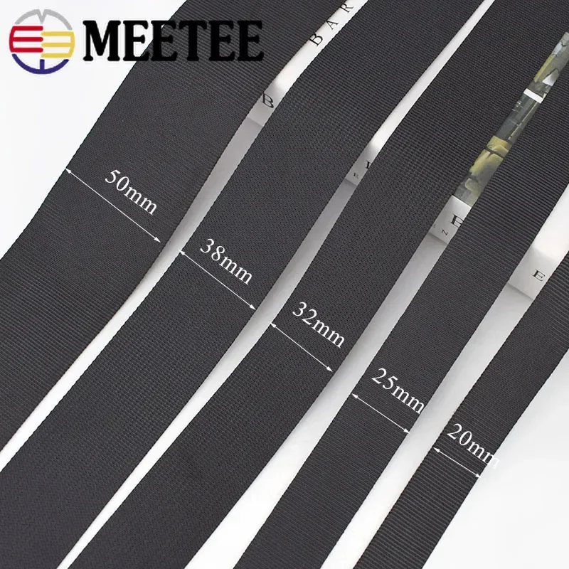 Meetee 5M 20/25/32/38/50mm Nylon Webbing Tape Bag Strap Seat Safety Belt Band DIY Backpack Clothes Binding Sewing Accessories