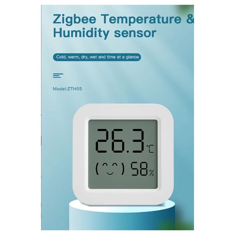 Tuya Zigbee Temperature Humidity Sensor Mini LCD Digital Display APP Remote Control Thermometer Hygrometer