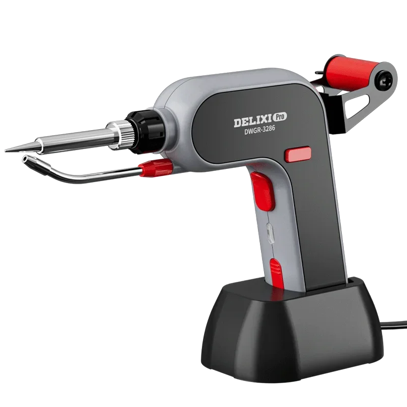 DELIXI Electric Soldering Iron Kit 120W High Power Automatic Soldering Gun with Tin Holder Professional Home Welding Tools