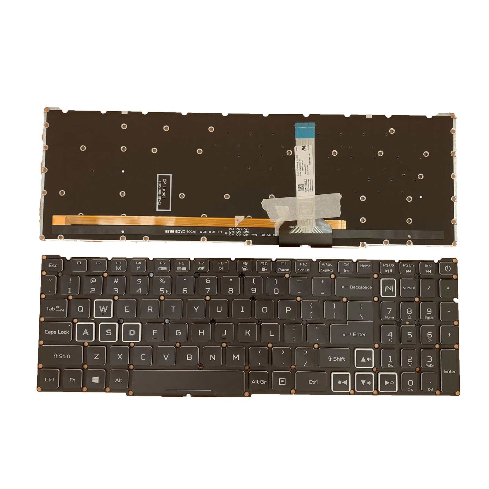 

US для Acer Nitro 5 AN515-57 AN515-45 Predator Helios 300 PH315-54 RGB цветная клавиатура с подсветкой