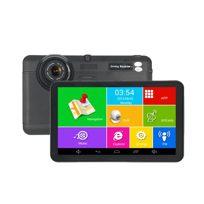 7 Inch Car Android GPS Navigation with Cam BT AVIN Wifi Automobile with Rear View Navigators Eu Spain France Map