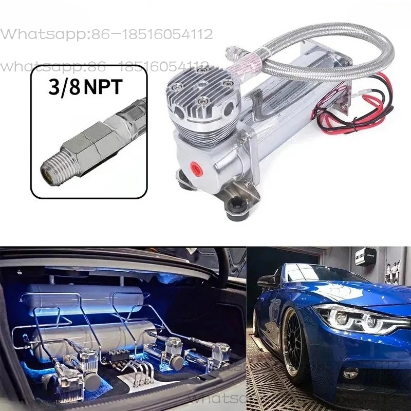 Noise 69Db 12V Sq495 300 Psi Outlet 1/4 3/8 NPT Car Suspension Compressor/Pump