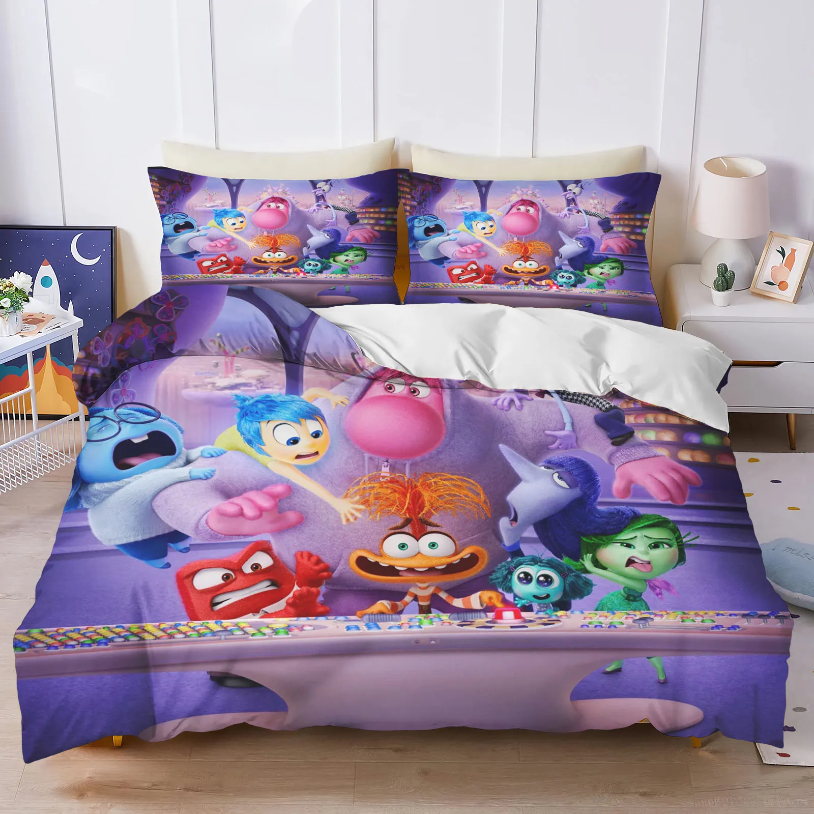 

Inside Out Anime, Home Bedroom Comfort скандинавский полиэстер, подходит для детей и взрослых, набор из 3 предметов