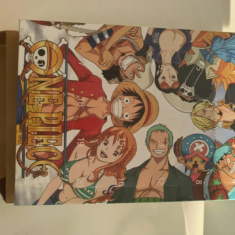 Calendario de Adviento de Navidad de una pieza acrílica 2D, día Fun24Days, caja ciega de cuenta regresiva de Halloween, colección de Anime, regalos de juguete, caja ciega