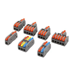 Divisor de conector de Cable rápido Mini empalme, Cable de cableado Conductor Universal, bloque de terminales LED, Conectores eléctricos Push-in
