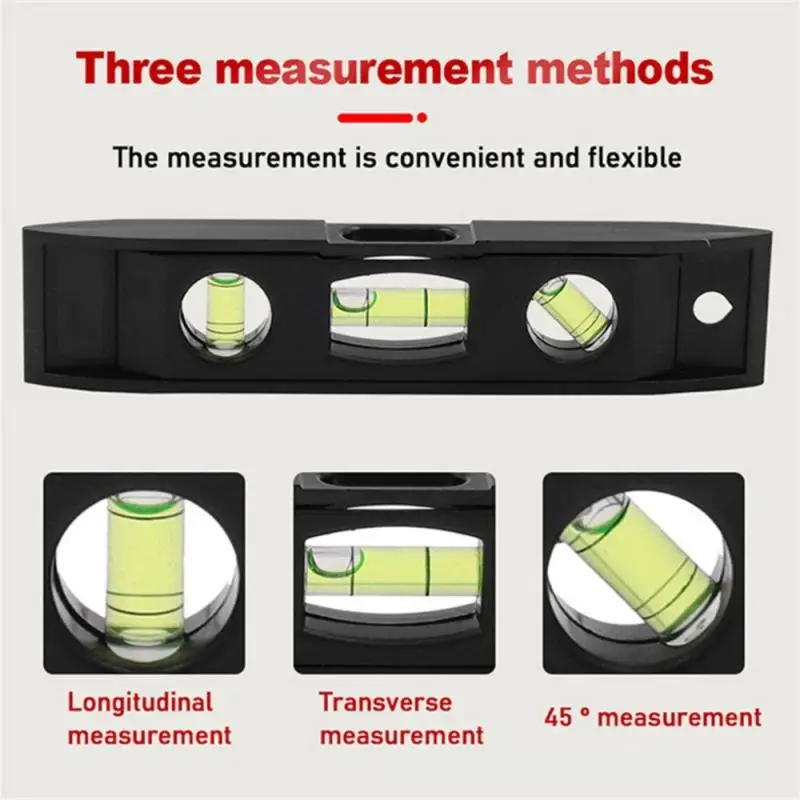 Magnetic Torpedo Level 3 Spirit Level Bubble Magnetic Ruler Level Measuring Instrument Tool Multifunctional Horizontal Ruler