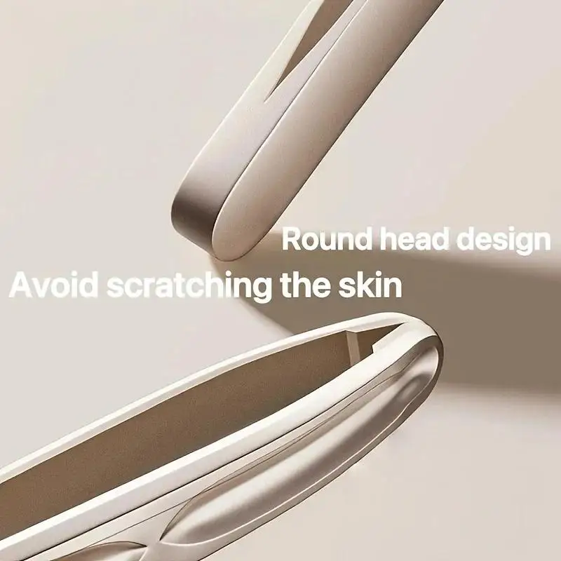 New Stainless Steel Eyebrow Tweezers Precise Beard And Sideburn Trimming Gentle On Skin Light Round Head