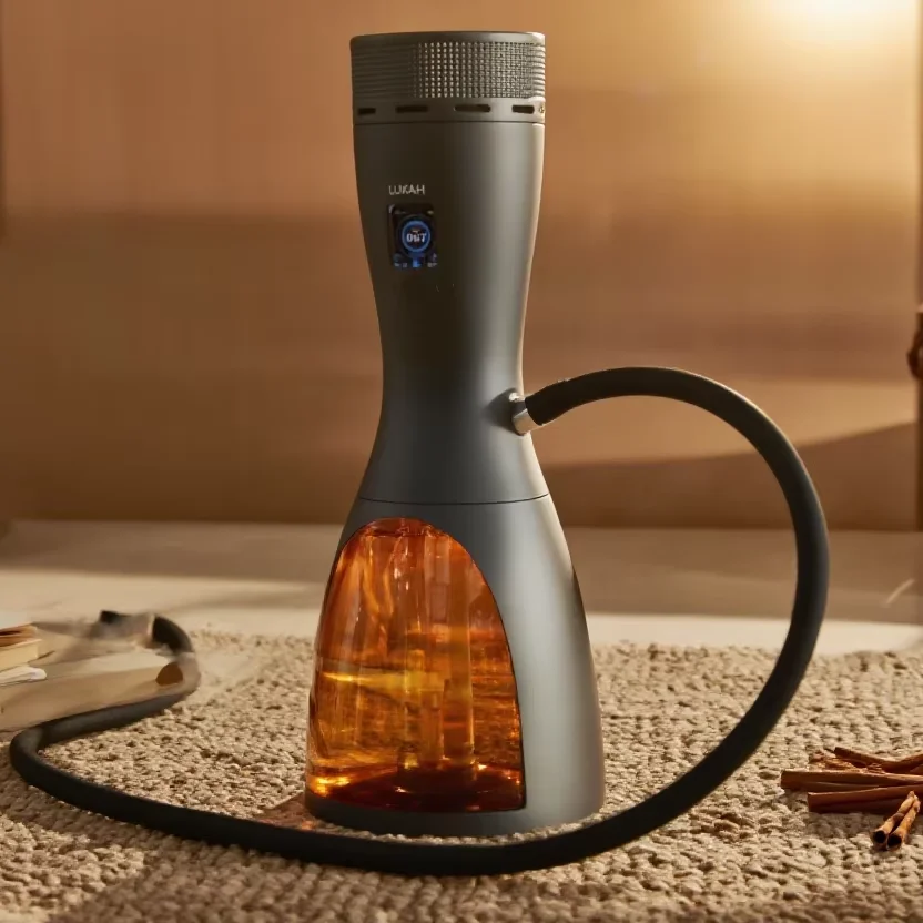 

Portable Electric Hookah Lukah Shisha With LED Light Luxury Hookah Set Shisha Carbon-free Russia Hookah E-hookah Set