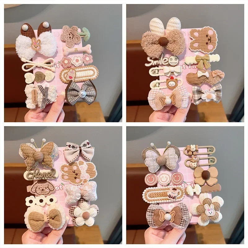 girl all-inclusive cloth hairpin does not hurt hair, super cute rabbit clip, children's milk hairpin autumn and winter headwear