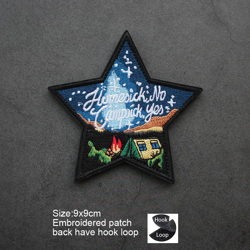 New Creative Natural Light Outdoor Adventure Department Embroidered Field Landscape Backpack Self-Driving Camping Patch