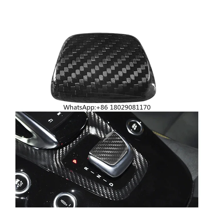 

For Benz AMGGT Interior Carbon Fiber Center Console Gear Shift Knob Cover Trim Sticker C190 R190 AMG GT GTR GTS 2015-2018