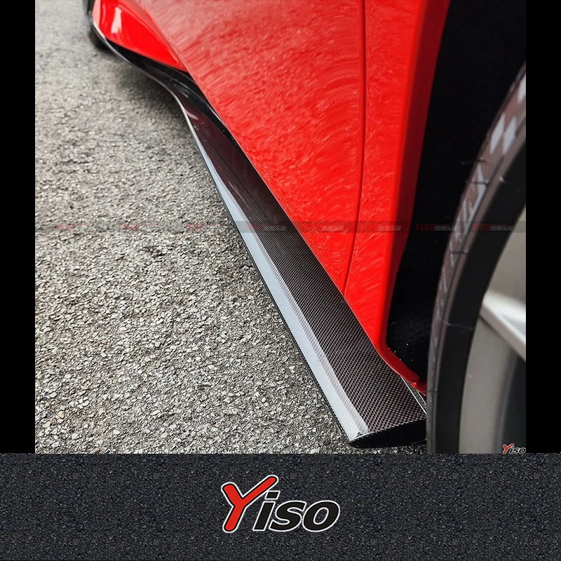 Suitable for F8 modification of Novitec model carbon fiber side skirts carbon fiber skirt edges and side skirt trim strips