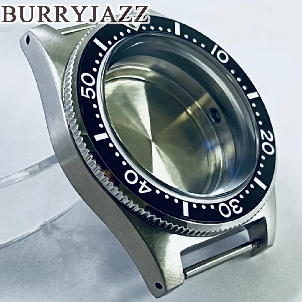 Burryjazz 40มม. NH38 NH34 NH36 NH35 NH70 NH72เคสนาฬิกา200ม. แท่งสแตนเลสสตีลกระจกแซฟไฟร์กันน้ำ