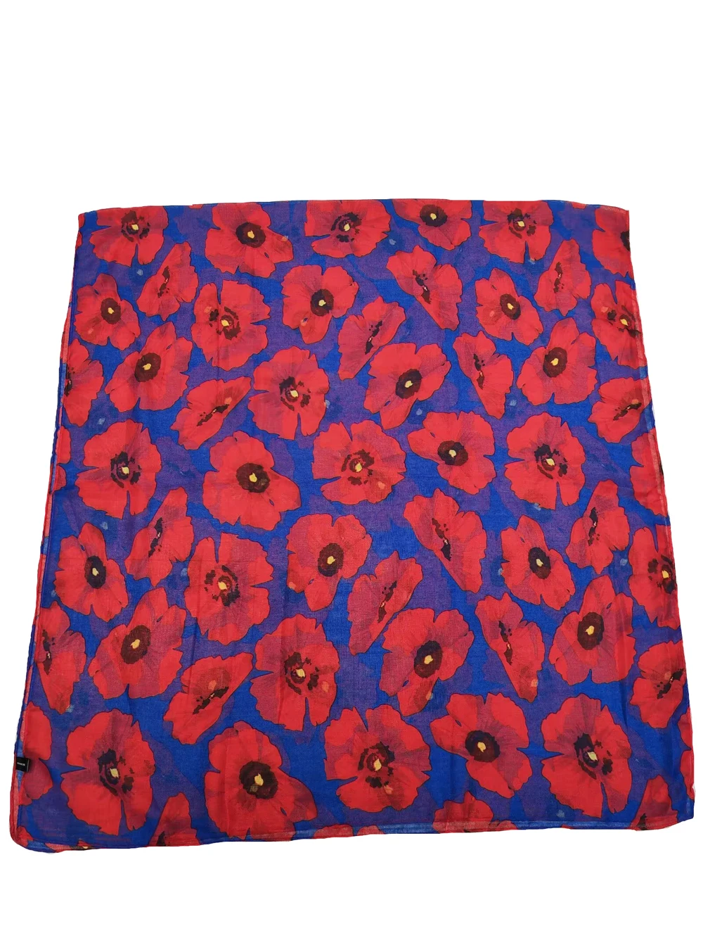 Nieuwste Damesmode Grote Poppy Print Sjaals En Sjaals Lange Zachte Bloemenprint Strand Foulard Wrap Hijab Sjaal Hoofdband 4 Kleur