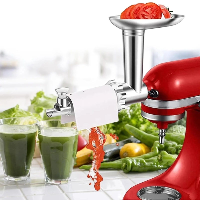 Portable Grinder Sausage Stuffer Tomato Juice Cook Mincer Ketchup Attachment Suitable For Stand Mixer Kitchen Dropship