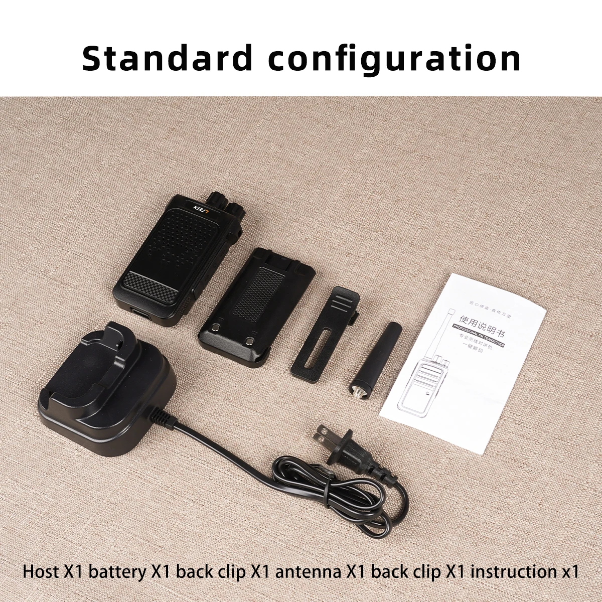 Imagem -05 - Ksut X26 Recarregável Portátil Walkie Talkie Receptor Estação de Rádio Transceiver Recarregável Comunicador Profissional Pcs Incluídos