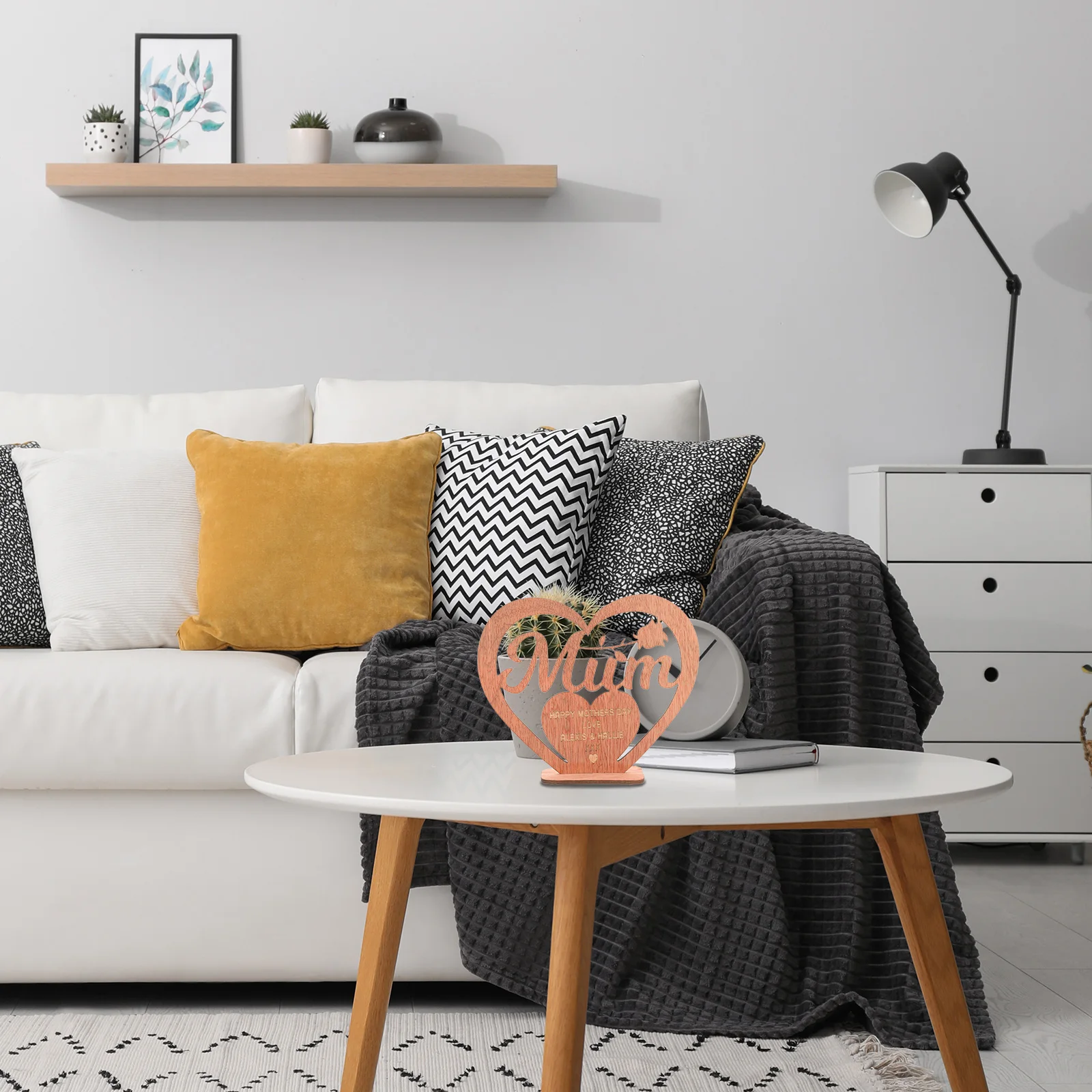 

s Heart Shaped Wood Sign Mother Day Decorations Mom Gifts From Sons Birthday Present Tabletop nament Motivational Letter