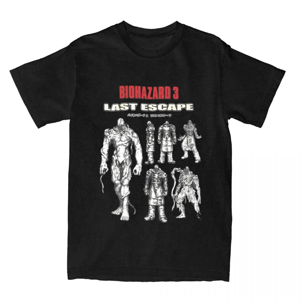 Resident Evils Nemesis Biohazard T-Shirts for Men Creative 100% Cotton Tee Shirt O Neck Short Sleeve T Shirt Big Size Clothes