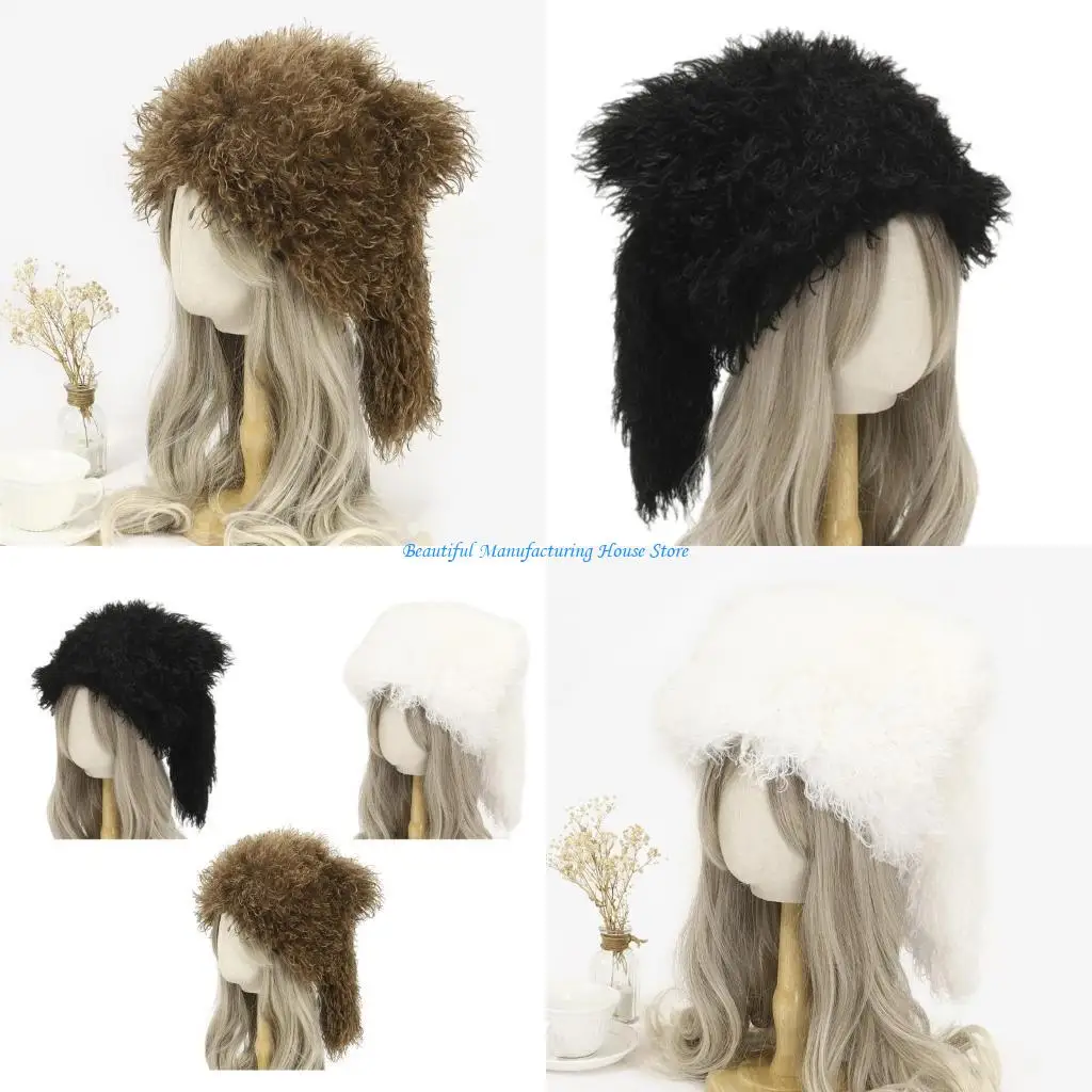 

E56A Machine Washable Winter Breathable Polyester Winter Warm Hats Cold Weather Hat With Ear Flaps