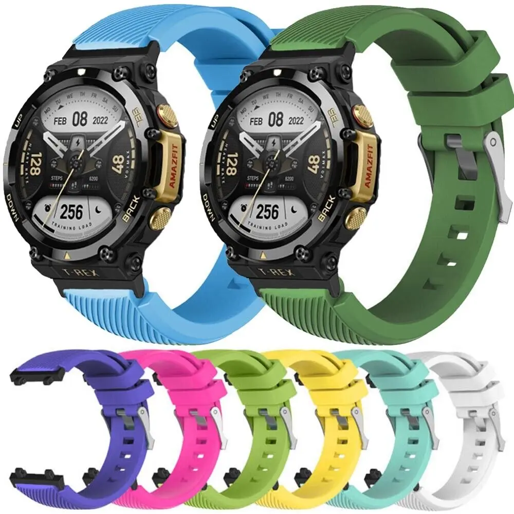 

Strap For Xiaomi Huami Amazfit T-REX Pro Replace Wirstband TPU Bracelet For Amazfit T-REX 2 Smart Watch Silicone Strap Correa