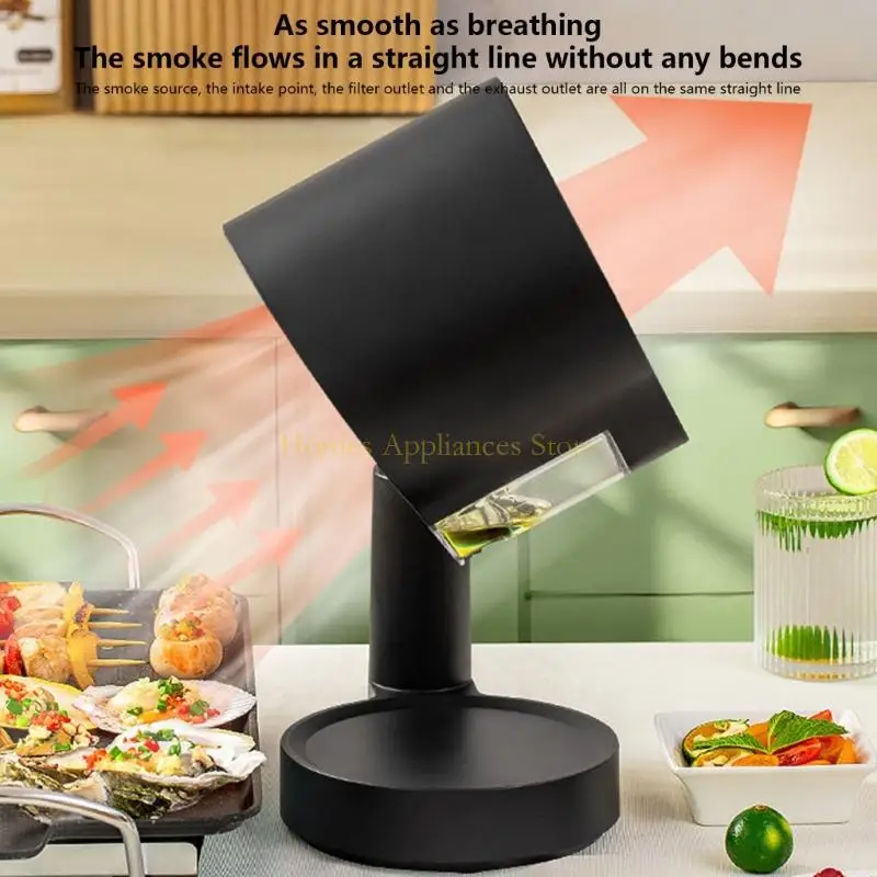 D0AB Ventilatore scarico da tavolo 110 V Cappa da cucina piccola da tavolo regolabile in altezza Resistente