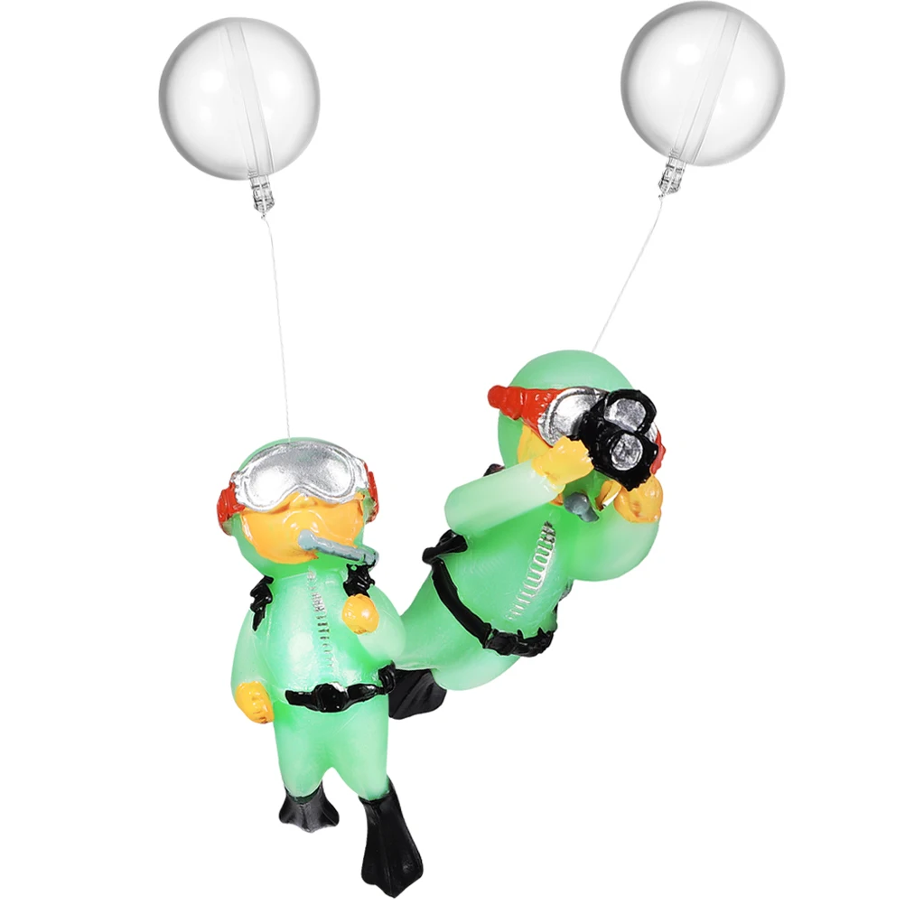 

2Pcs Night Decor Floating Diver Fish Tank Aquarium Decorations Material Waterproof Ornaments