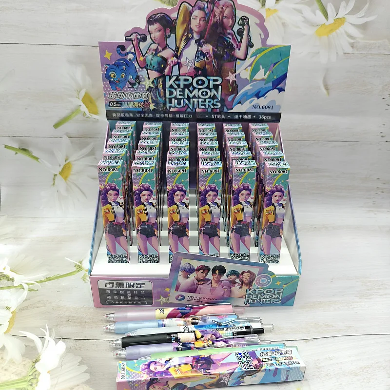 Kpop DDemonHunter ブラインドボックス漫画風0.5mmプレス式中性ペン筆記用具学校事務用品子供用学用品