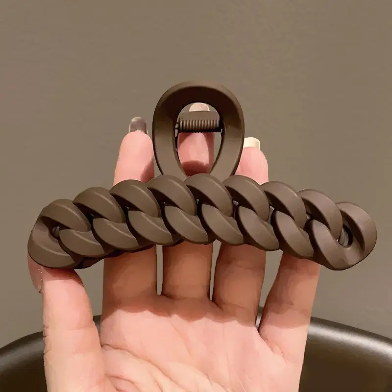 قسط السيدات متجمد سلسلة القرش كليب الرجعية أنيقة دبوس الشعر مخلب الشعر أزياء الفتيات إكسسوارات الشعر دبوس الشعر