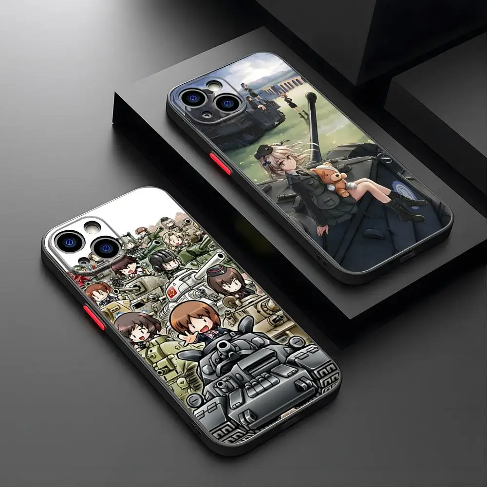 Girls Und Panzer Phone Case Matte Translucent For IPhone 15 Pro 16 Pro Max 13 11 12 14 Xs X Xr 7 8 Plus Se Back Cover