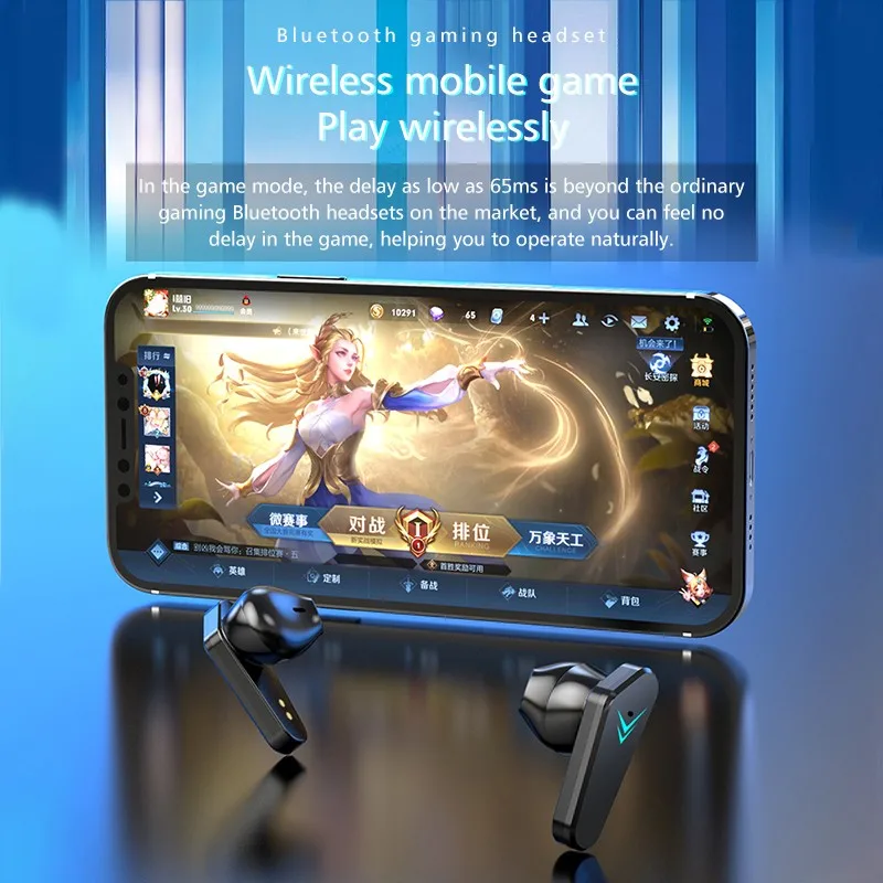 Auriculares inalámbricos X15 TWS con Bluetooth, cascos de baja latencia, Esport, manos libres con micrófono, 65ms