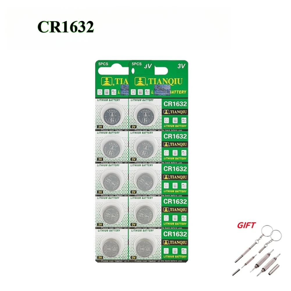 5-50PCS CR1632 3V Lithium Battery CR 1632 DL1632 BR1632 LM1632 ECR1632 3V Coin Cells Batteries For Watch Remote Key