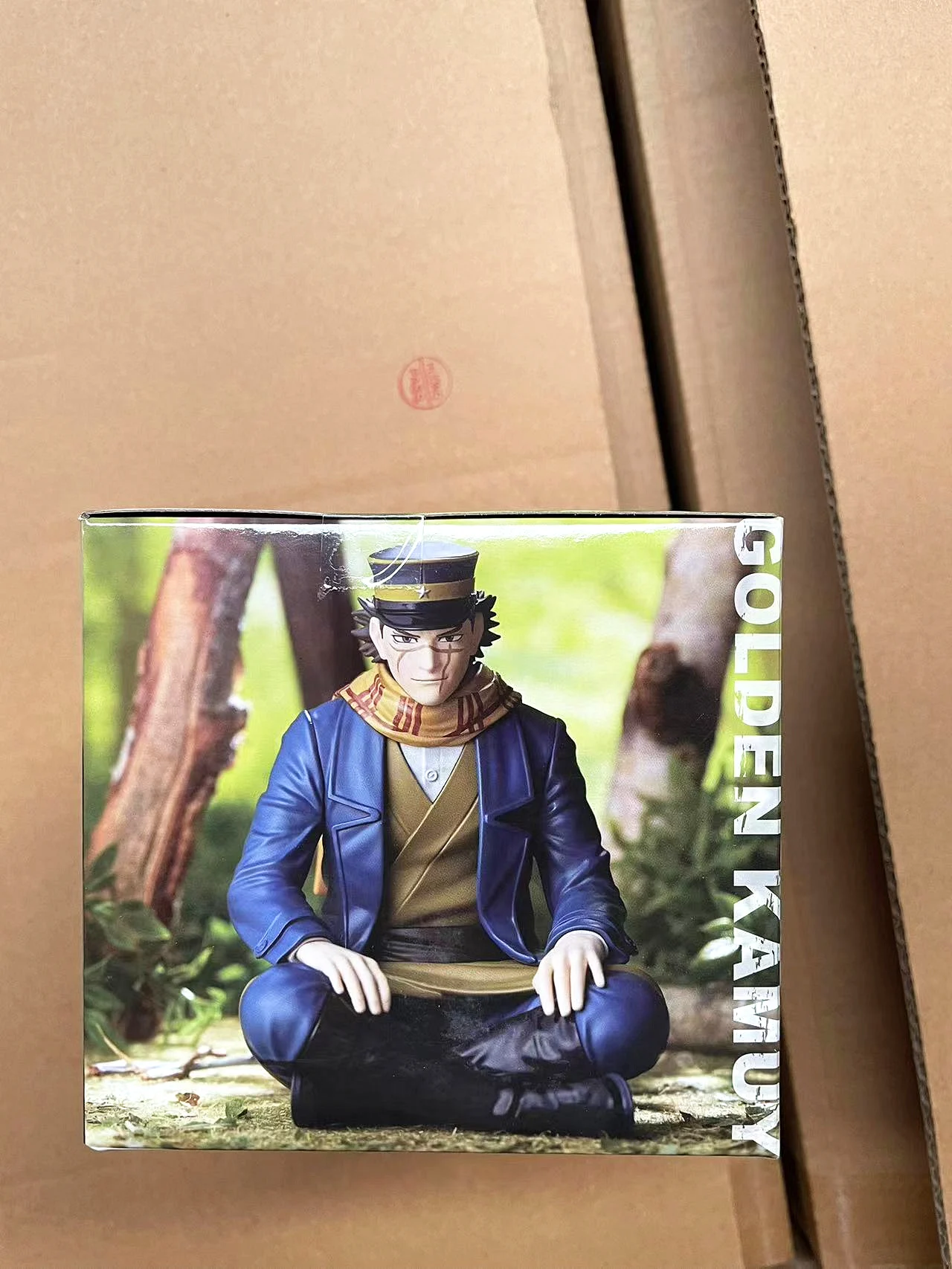 오리지널 세가 일본 애니메이션 골든 카무이 언데드 스기모토 사이치 앉아있는 자세 인스턴트 누들 데스크탑 장식 모델 피규어