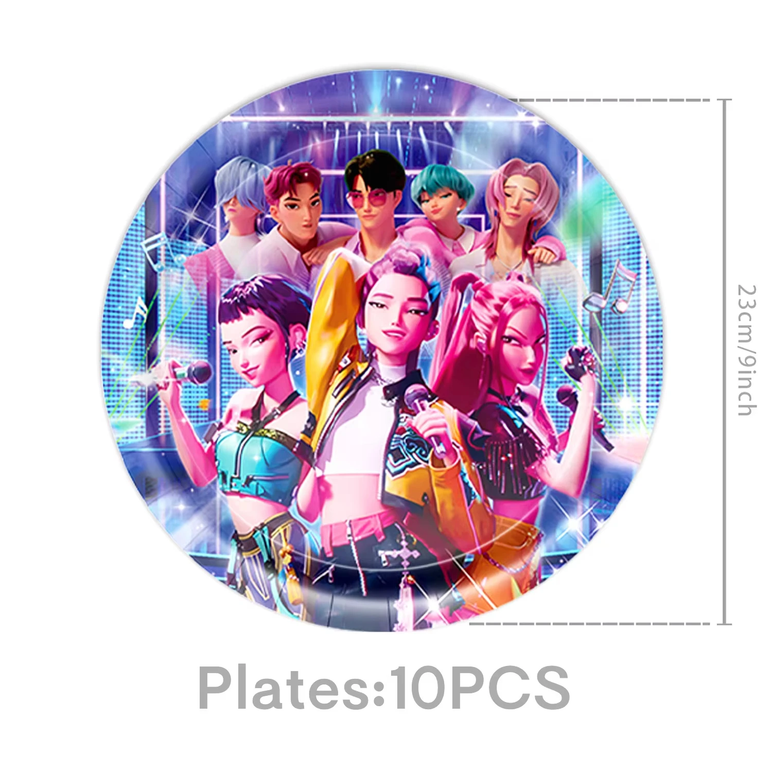 K‑Pop Birthday Party Tableware Set Napkins Tablecloth Paper Cups Gift Bags Plates Balloons Cake Toppers Baby Shower Supplies view 3