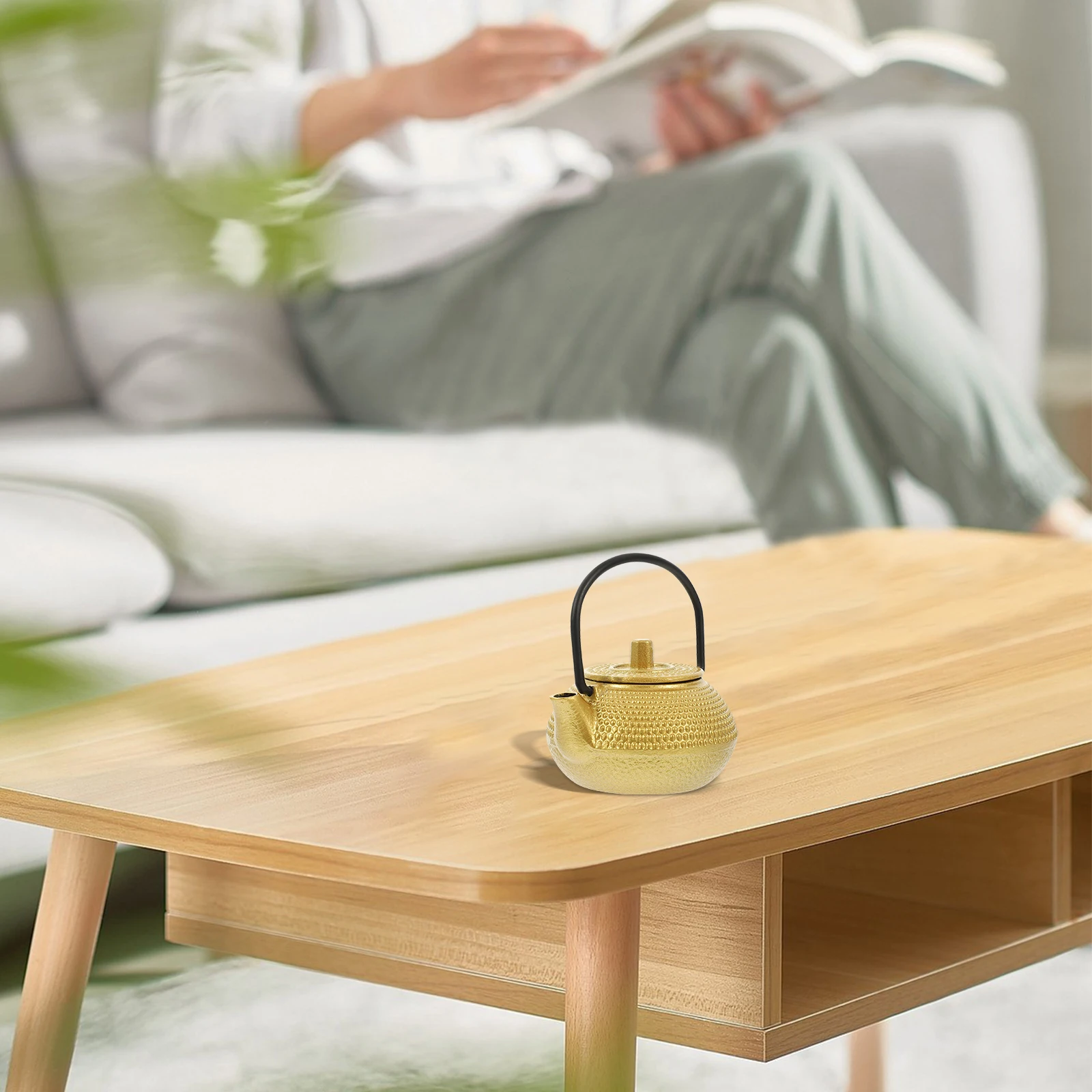 

Mini Iron Teapot Cast Iron Tea Kettle For Home Office Decor Rustproof Small Tea Kettle Adornment Kitchen Barware Vintage