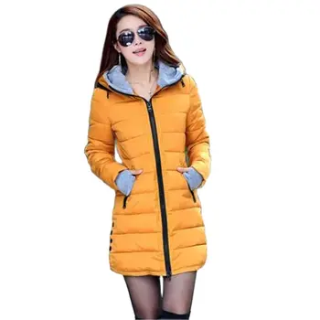 A buon mercato all'ingrosso impermeabile autunno inverno moda casual donna soprabito giacca calda spessa lunga signora cappotti femminile caldo parka