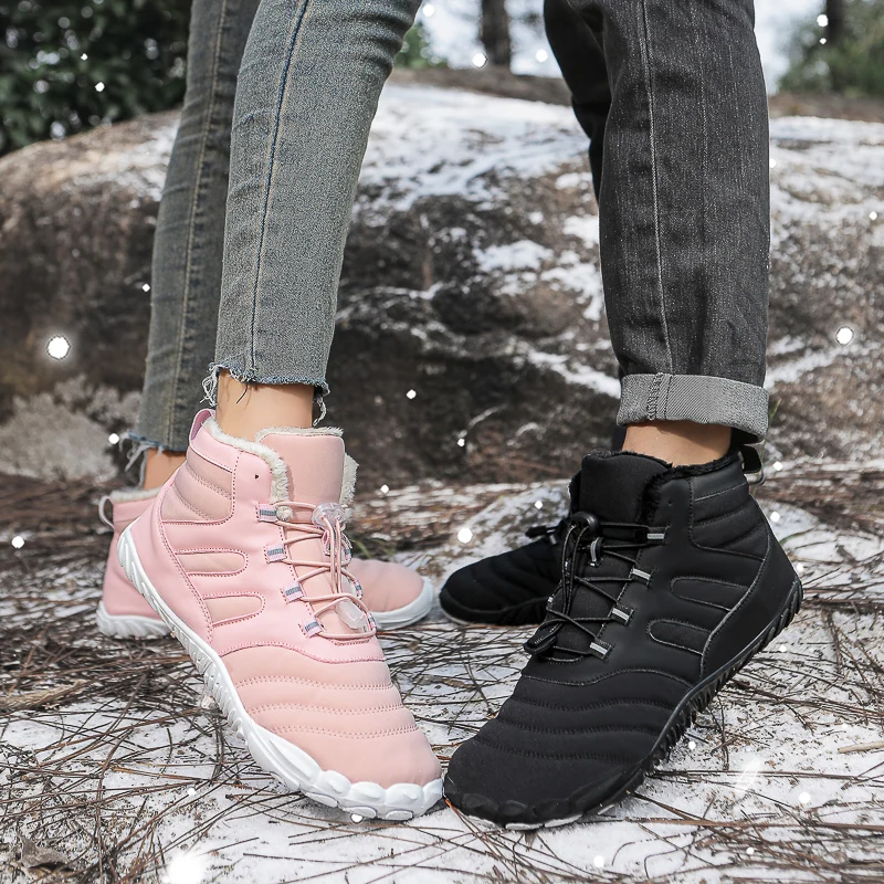 

2025 new couple snow boots, outdoor casual warmth, slip-resistant and wear-resistant