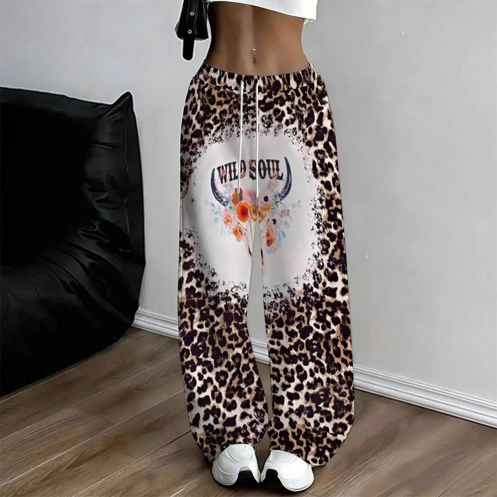 Ladies Autumn Winter Fashion Loose Trousers, Elegant Everyday Commuting Casual Pants for Vacation