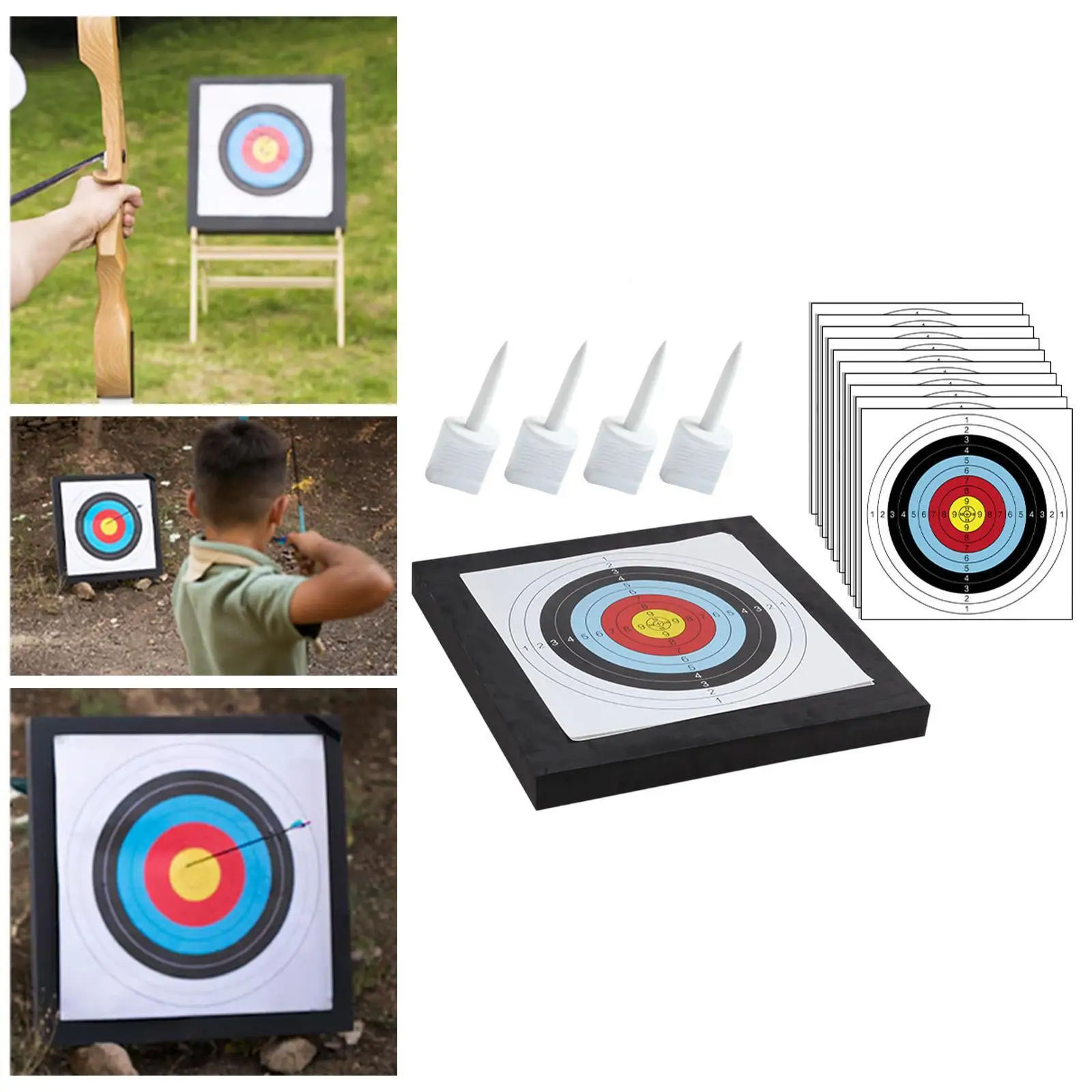 

Archery Target Reusable Portable Self Adhesives 20 inch Training Accessories Sport Activities for Backyard Adults Outdoor Youth