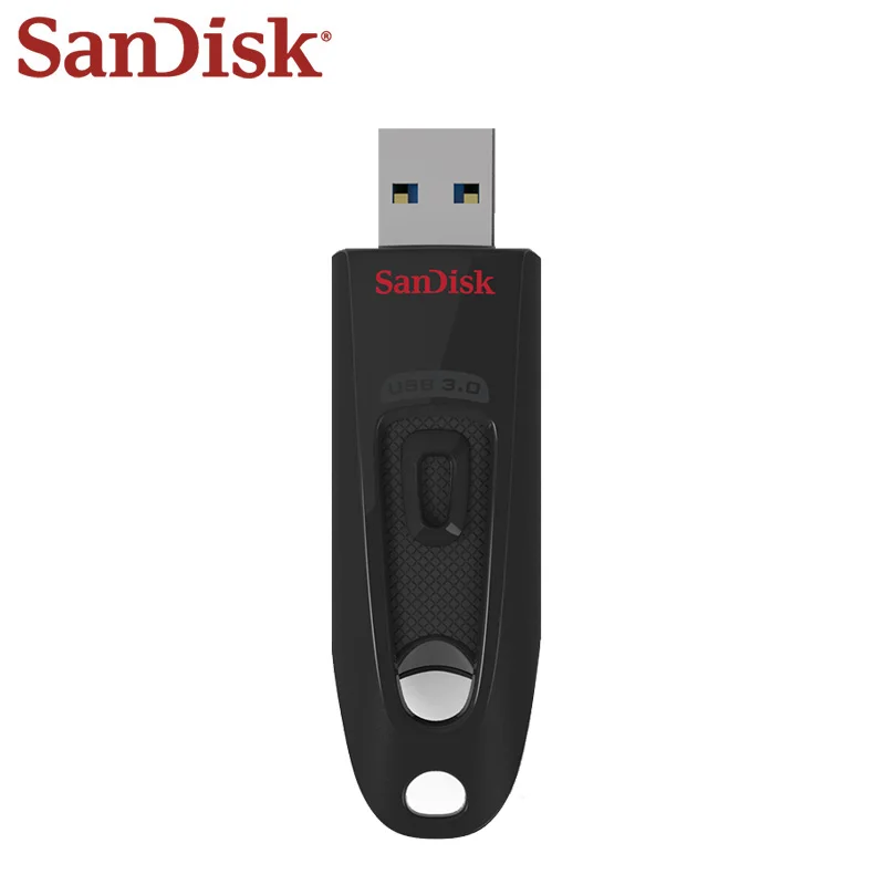 SanDisk USB 3.0 CZ48, Pen Drive kecepatan tinggi hitam USB 128, Flash memori 16GB 32GB 64GB 256GB 512GB 130MB/dtk