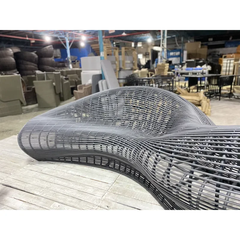 Factory Good Price Outdoor Sets Patio Sofa Furniture Lounge with Cushions L-shape Sofa and Leisure Sofa Set Modern Design